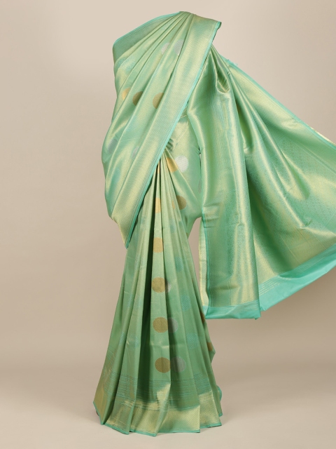 

Pothys Sea Green Woven Design Jute Silk Saree