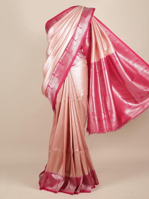 

Pothys Pink Woven Design Jute Silk Saree