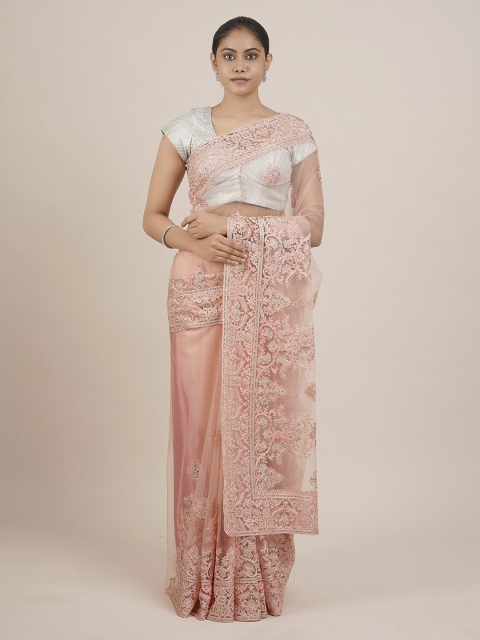 

Pothys Pink Embellished Net Saree