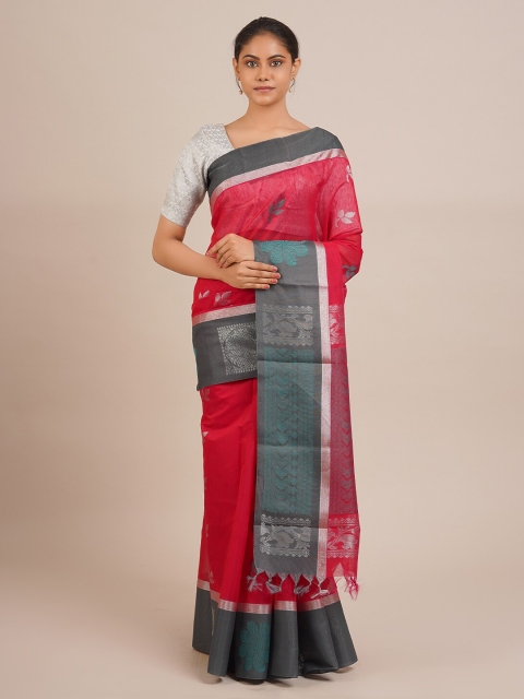 

Pothys Pink Woven Design Silk Cotton Saree