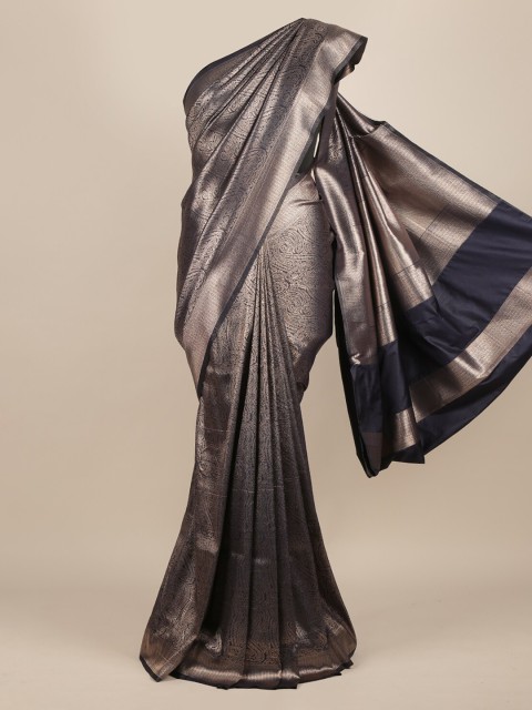 

Pothys Navy Blue Woven Design Jute Silk Saree