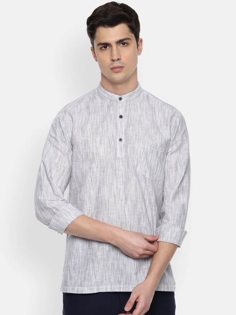 

Louis Philippe Sport Men Grey Melange Self-Design Casual Shirt