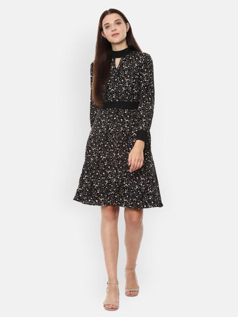 

Van Heusen Woman Black & White Printed A-Line Dress
