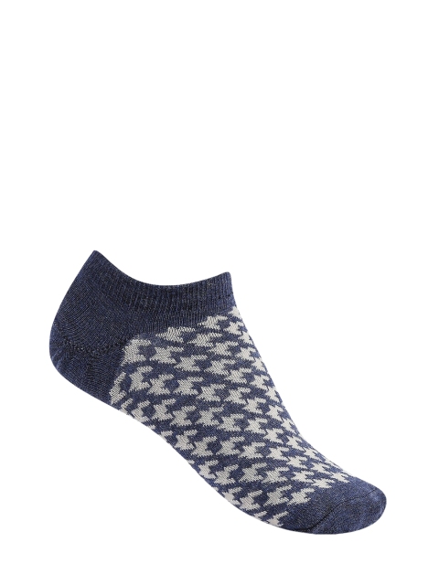 

Ajile by Pantaloons Men Blue & White Patterned Ankle Length Socks
