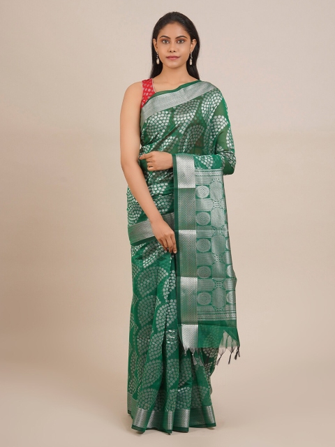 

Pothys Green Woven Design Silk Cotton Saree