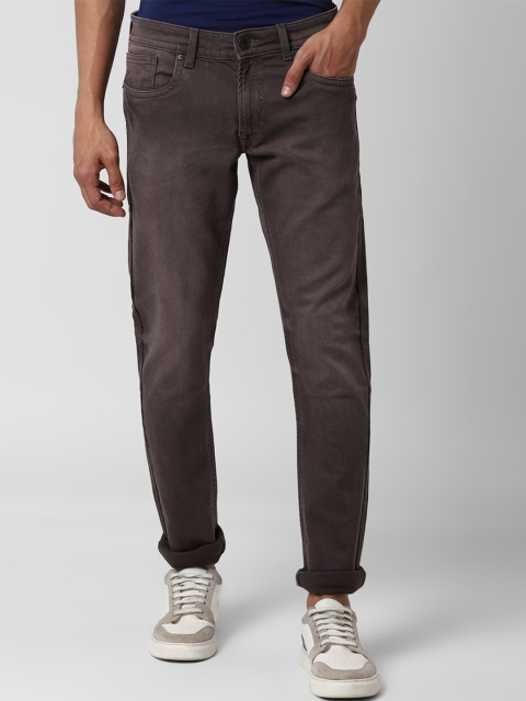 

Peter England Casuals Men Brown Slim Fit Mid-Rise Clean Look Jeans