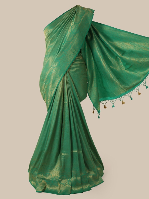 

Pothys Green Pure Silk Woven Design Banarasi Saree