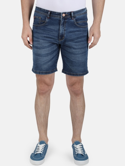 

Monte Carlo Men Blue Washed Regular Fit Denim Shorts