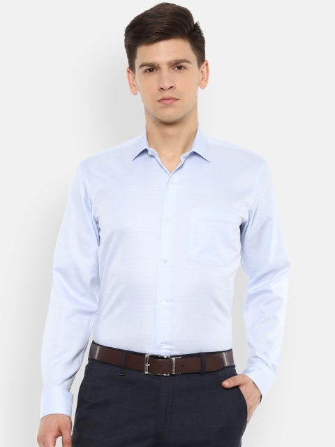

Van Heusen Men Blue Regular Fit Checked Formal Shirt