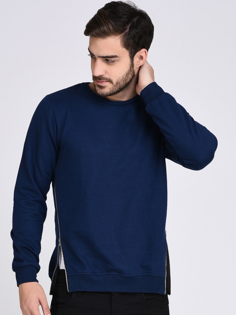 

Rigo Men Navy Blue Solid Sweatshirt