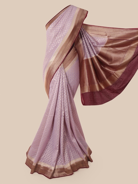 

Pothys Lavender Pure Silk Woven Design Banarasi Saree