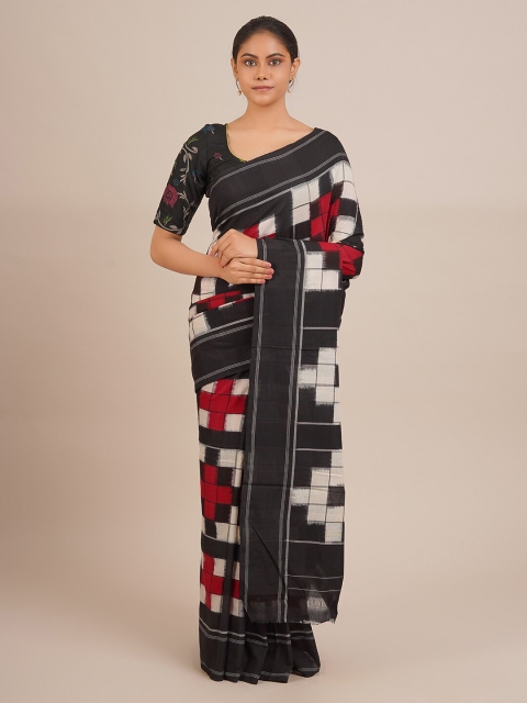 

Pothys Multicoloured Pure Cotton Checked Sambalpuri Saree, Multi
