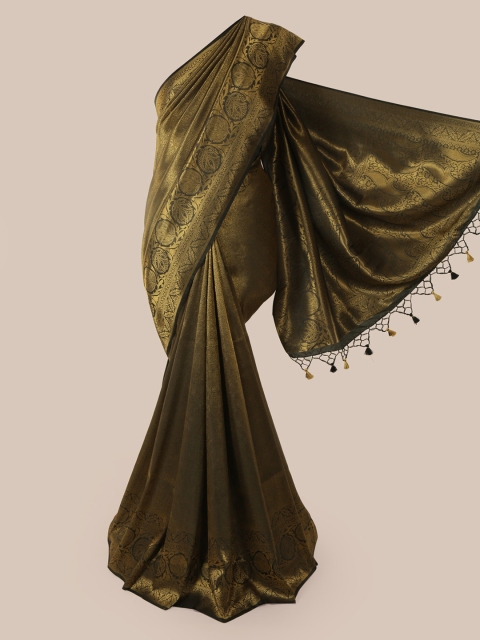

Pothys Black Pure Silk Woven Design Banarasi Saree