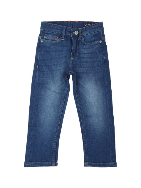 

Allen Solly Junior Boys Blue Skinny Fit Mid-Rise Clean Look Stretchable Jeans