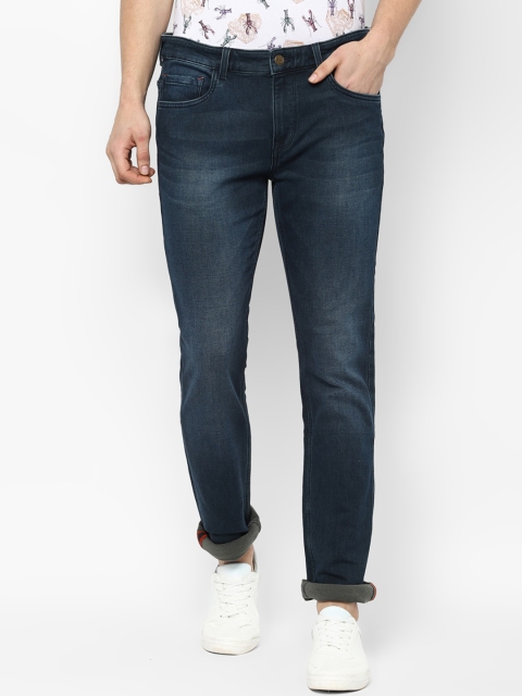 

SIMON CARTER LONDON Men Navy Blue Slim Fit Mid-Rise Clean Look Stretchable Jeans