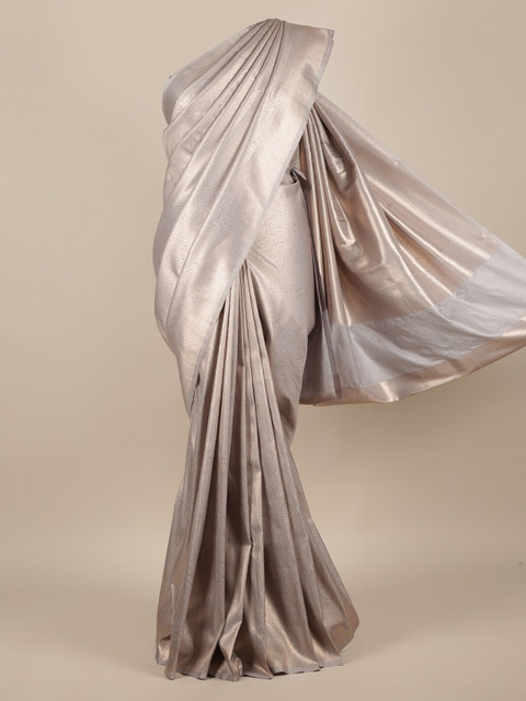 

Pothys Grey Woven Design Jute Silk Saree