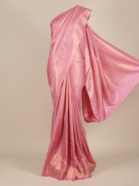 

Pothys Pink Woven Design Jute Silk Saree