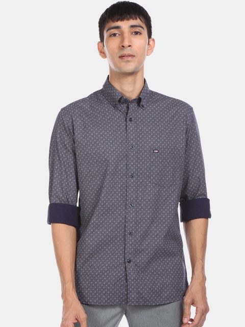 

Arrow Sport Men Navy Blue Cotton Printed Chambray Shirt