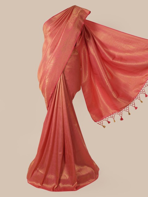 

Pothys Peach-Coloured Pure Silk Woven Design Banarasi Saree