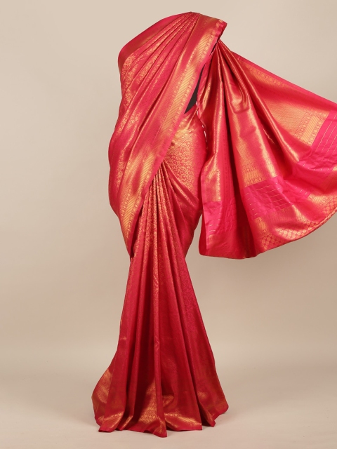 

Pothys Magenta Woven Design Jute Silk Saree