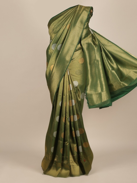 

Pothys Green Woven Design Jute Silk Saree