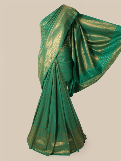 

Pothys Green Pure Silk Woven Design Banarasi Saree