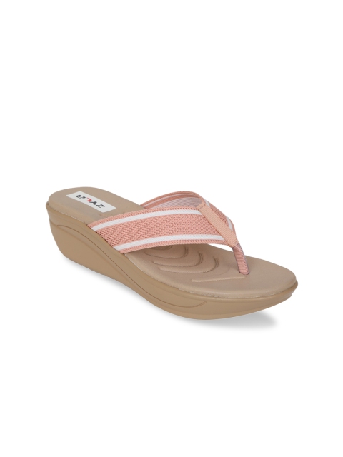 

Zyla Women Peach-Coloured Solid Sandals