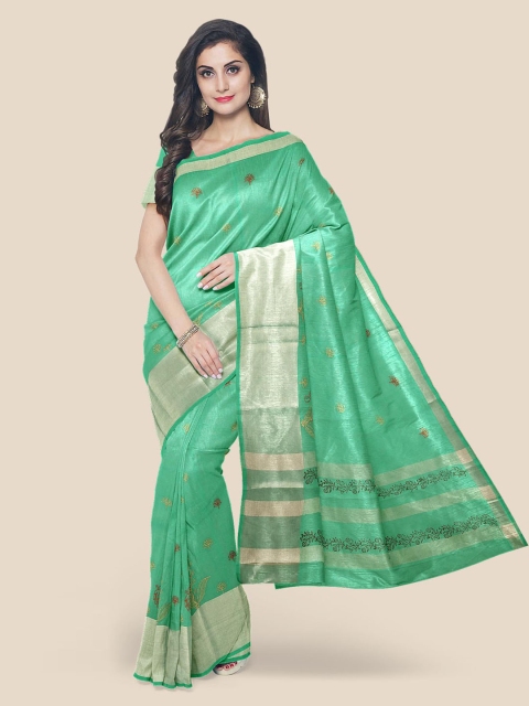 

Kalamandir Green Woven Design Saree