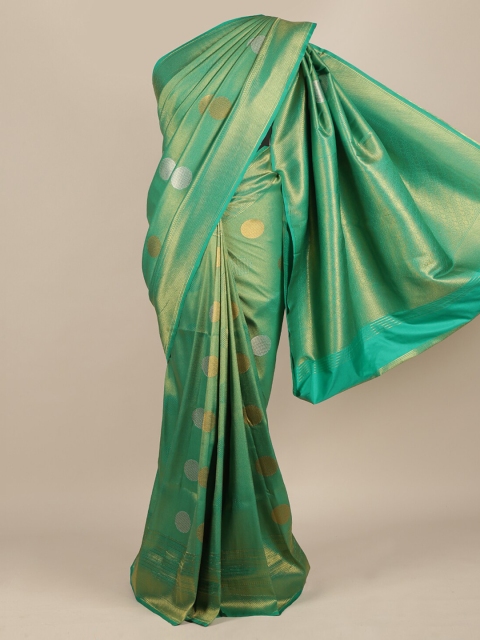 

Pothys Green Woven Design Jute Silk Saree