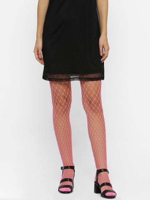 

FOREVER 21 Women Neon Pink Fishnet Stockings