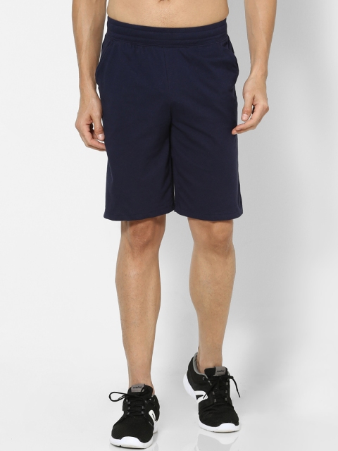 

NYAMBA By Decathlon Men Navy Blue Self Design Regular Fit Sports Shorts