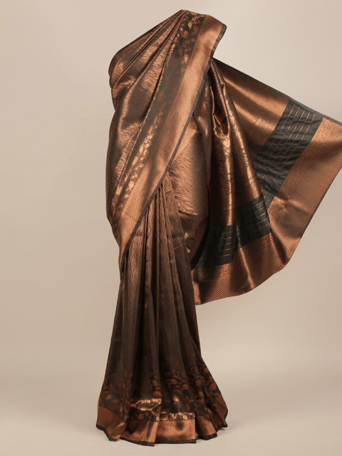 

Pothys Black Woven Design Jute Silk Saree