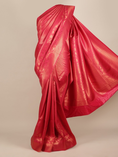 

Pothys Magenta Woven Design Jute Silk Saree