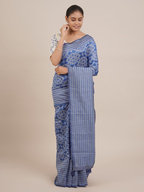 

Pothys Blue Woven Design Pure Cotton Saree
