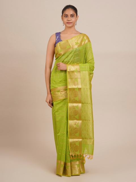 

Pothys Green Woven Design Silk Cotton Saree
