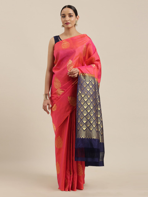 

The Chennai Silks Red Pure Silk Woven Design Kanjeevaram Saree