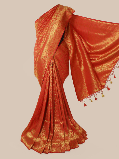 

Pothys Red Pure Silk Woven Design Banarasi Saree