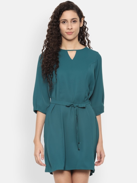 

Allen Solly Woman Green Solid A-Line Dress