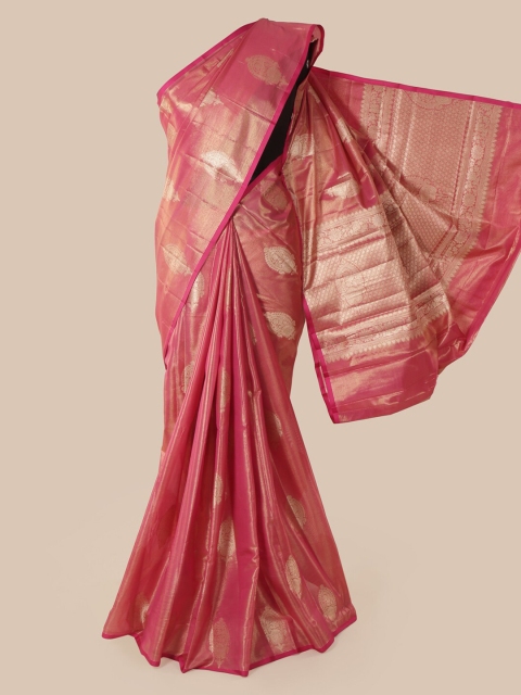 

Pothys Pink Woven Design Tissue Saree