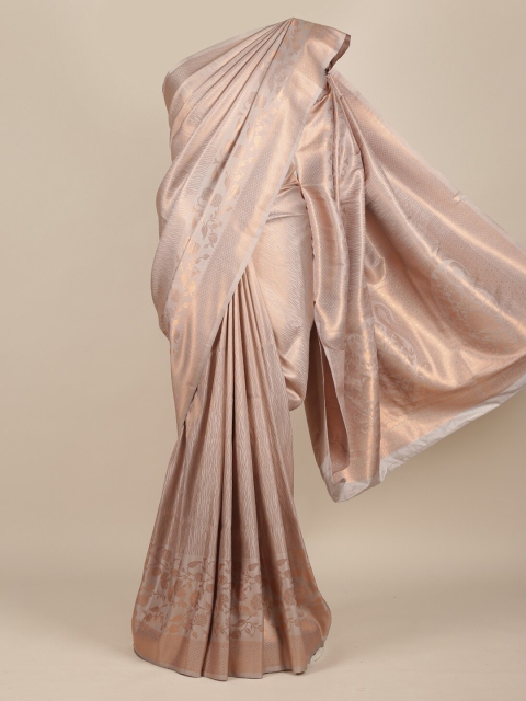 

Pothys Grey & Gold-Toned Jute Silk Woven Design Saree