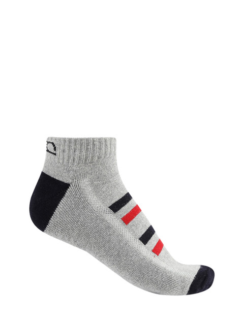 

Ajile by Pantaloons Men Grey Melange & Black Patterned Ankle-Length Socks