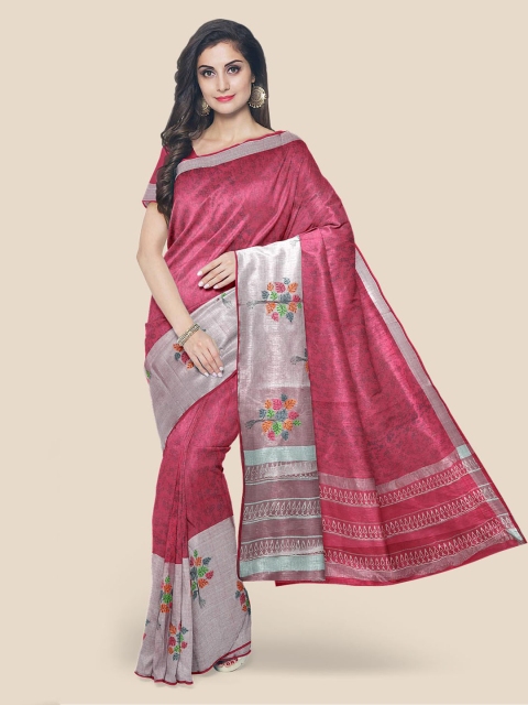 

Kalamandir Pink Woven Design Cotton Blend Saree