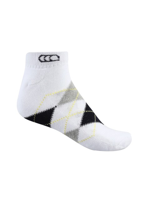 

Ajile by Pantaloons Men White & Black Patterned Above Ankle-Length Socks