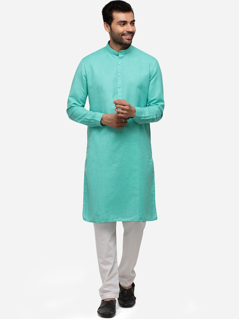 

Modi Kurta Men Sea Green Kurtas