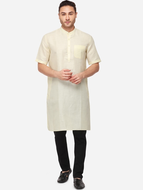 

Modi Kurta Plus Size Men Yellow Kurta