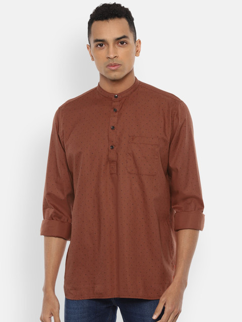 

Van Heusen Sport Men Brown & Black Slim Fit Printed Casual Shirt