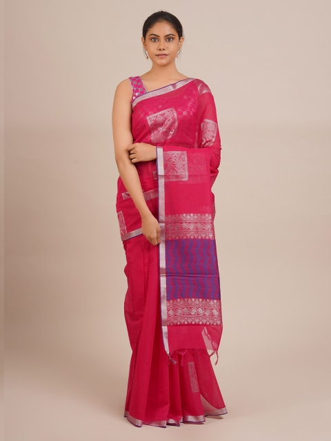 

Pothys Pink Woven Design Silk Cotton Saree