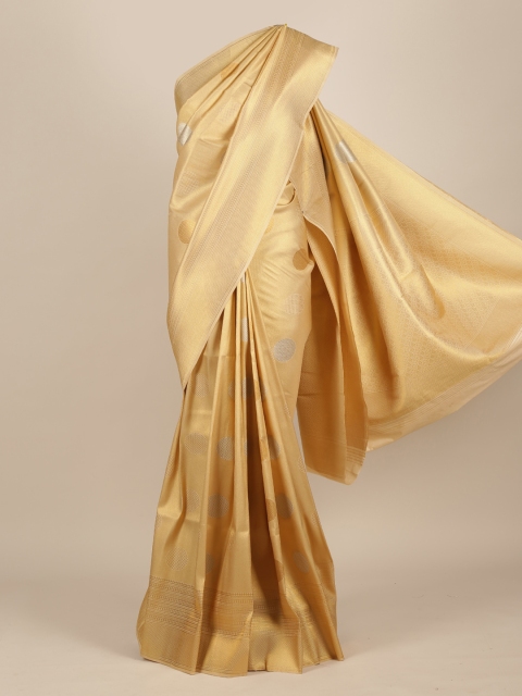 

Pothys Gold-Toned Woven Design Jute Silk Saree