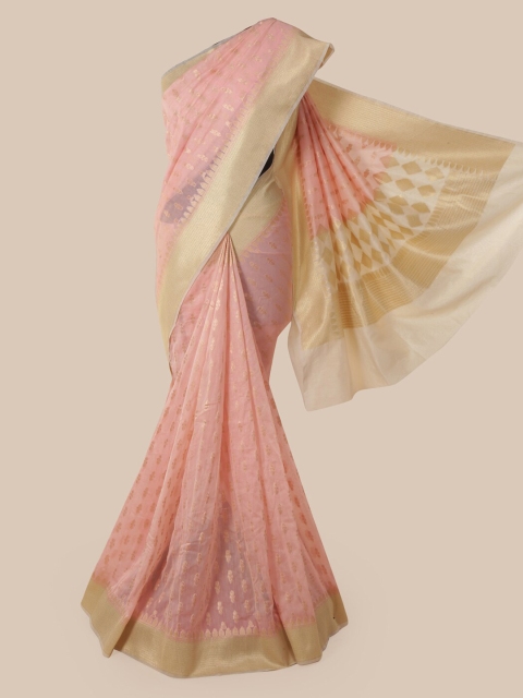 

Pothys Peach-Coloured Pure Silk Woven Design Banarasi Saree