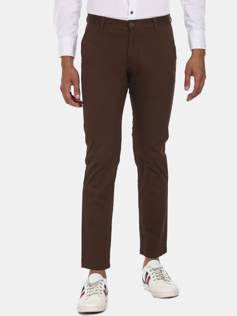 

Ruggers Men Brown Regular Fit Solid Regular Trousers